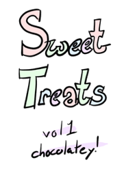 Sweet Treats is in bubble letters. Underneath it says Vol 1 Chocolatey